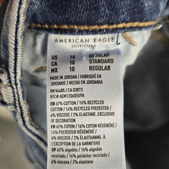 American Eagle Women's Size 10 High Rise Kick Boot Crop Jeans - Picture 12 of 12